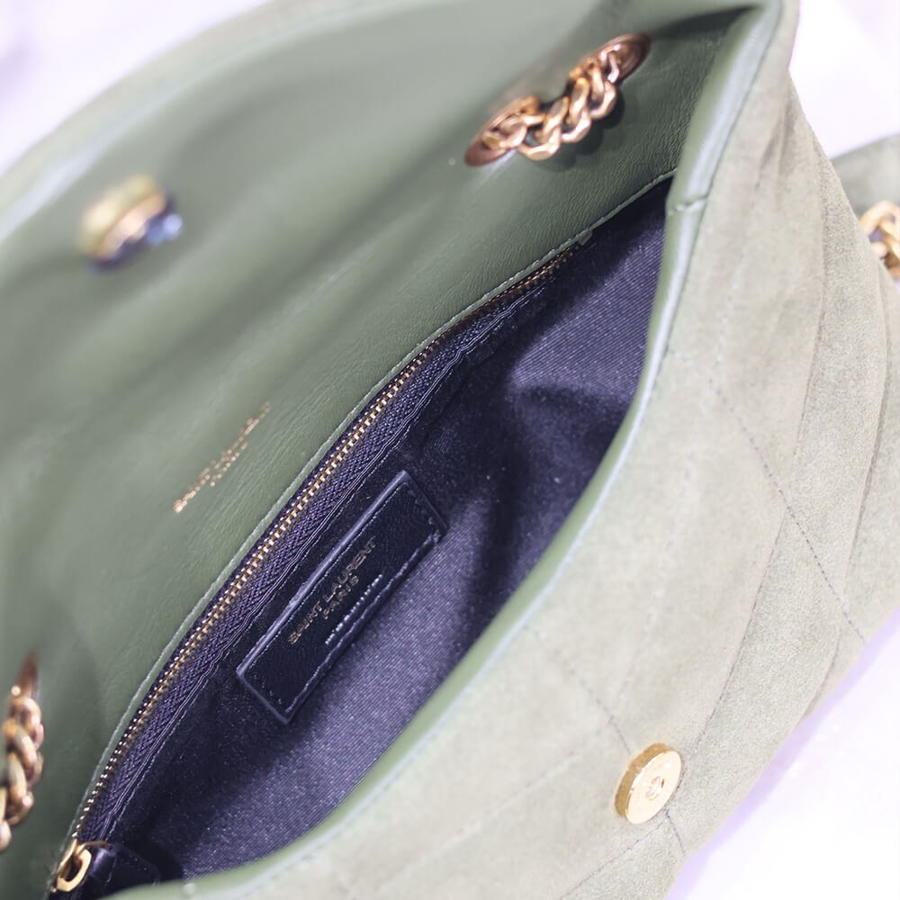 YSL Toy Puffer in suede