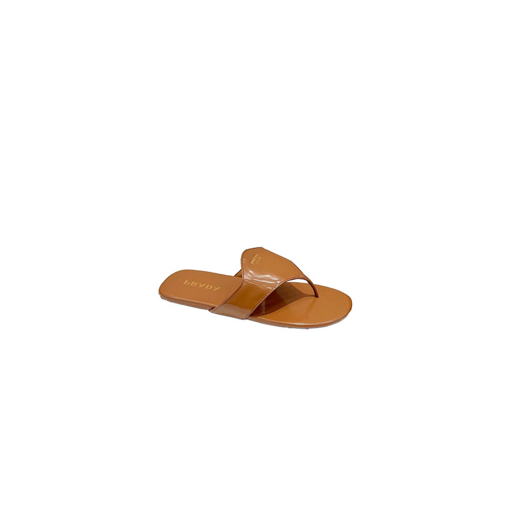 Prada Brushed leather thong sandals