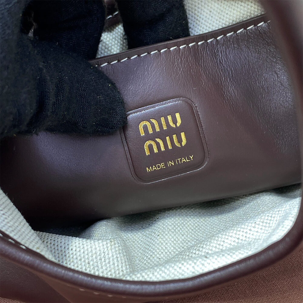 MIUMIU MINI IVY leather handbag(HIGH-END GRADE)
