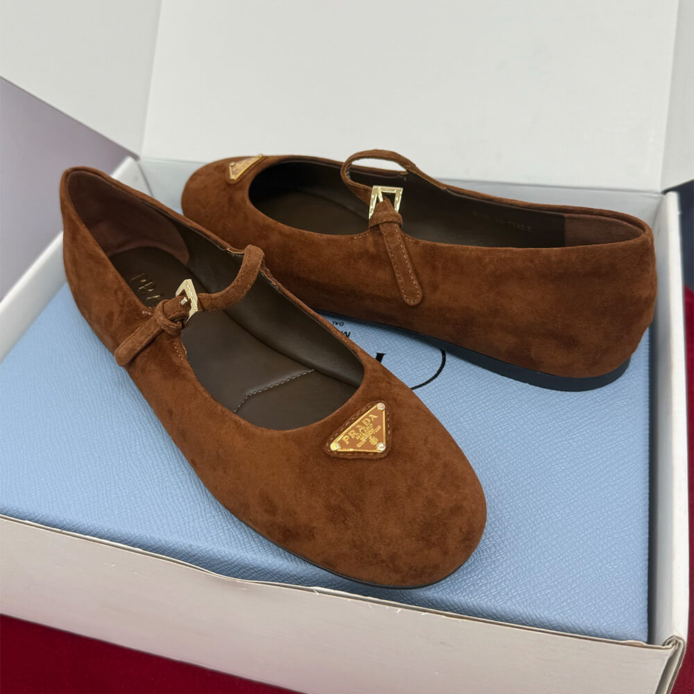 PRADA Suede ballerinas