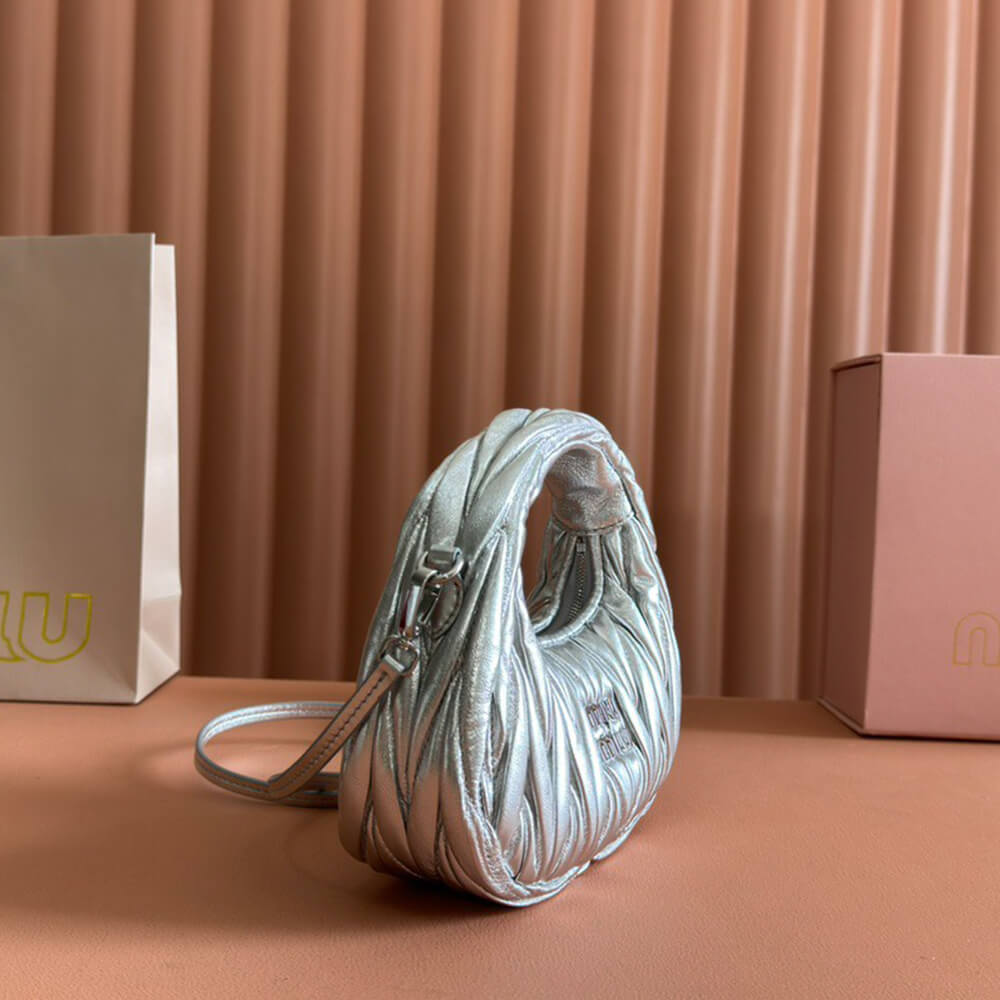 Mini Wander matelasse nappa leather hobo bag(high-end grade)