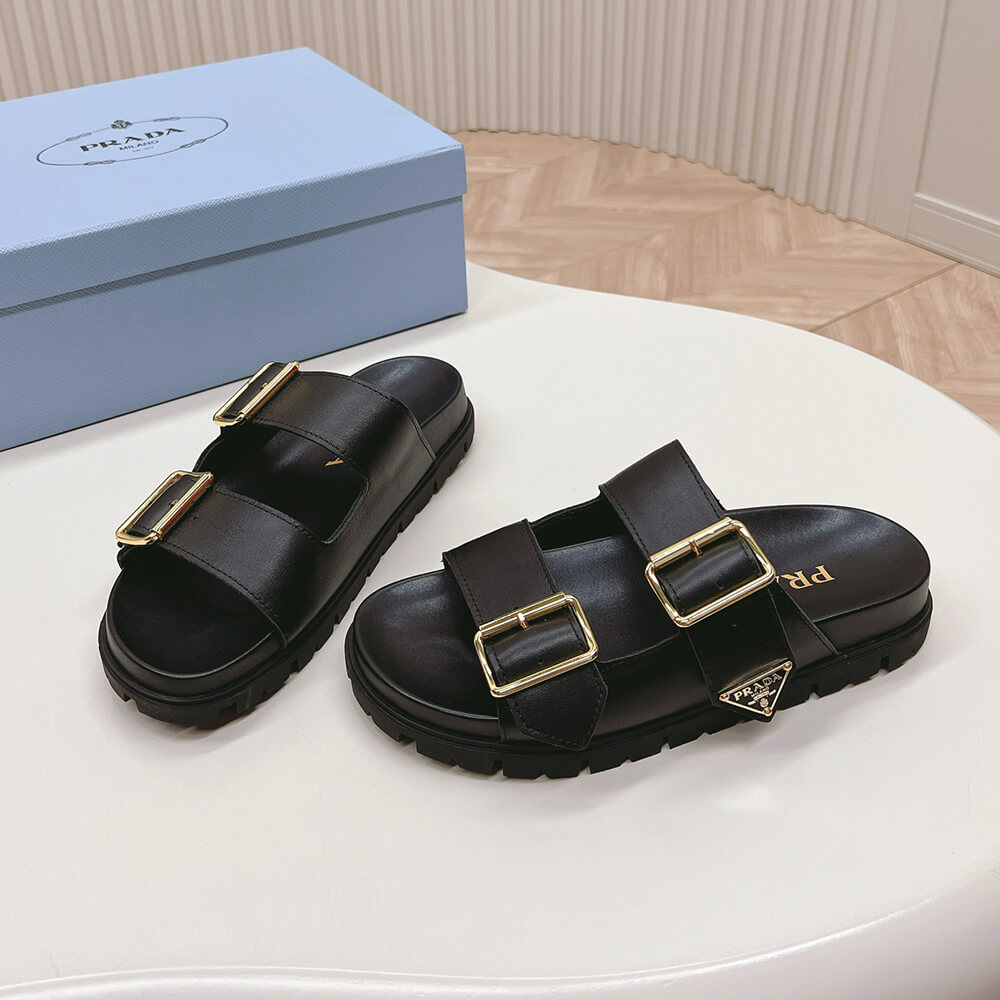 PRADA Nappa leather slides