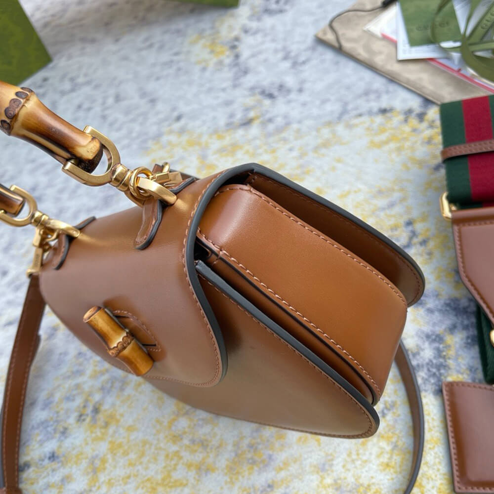 GUCCI BAMBOO 1947 JUMBO GG SMALL TOP HANDLE BAG