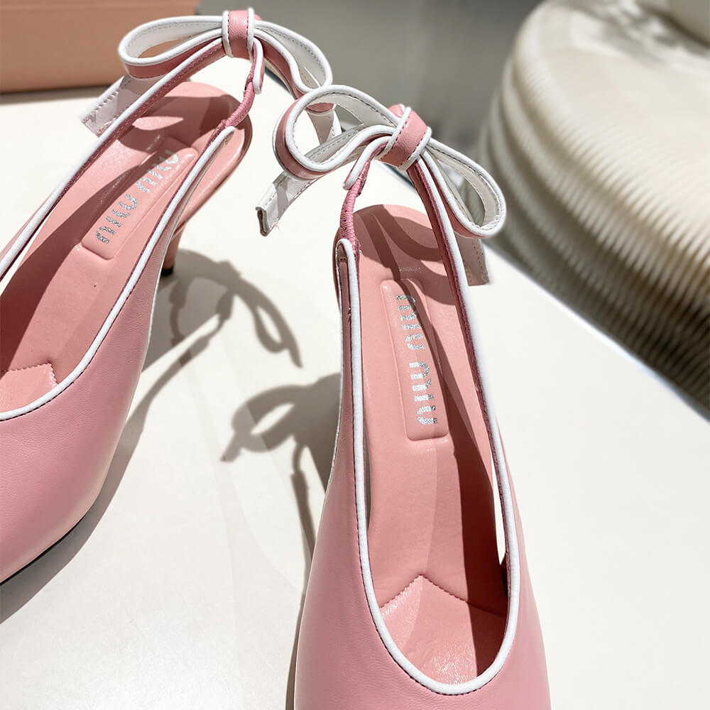 MiuMiu Nappa leather slingback pumps