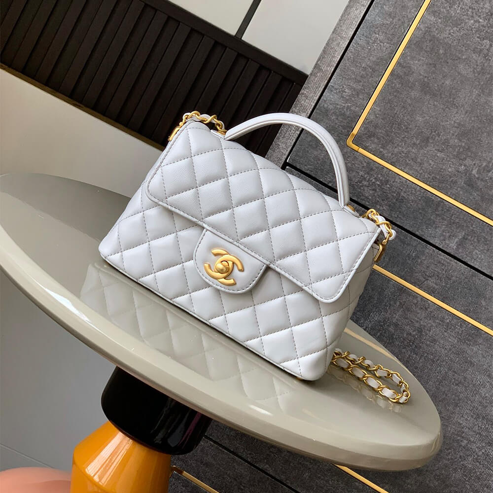 CHANEL Small Flap Bag with Top Handle(HIGH-END GRADE)