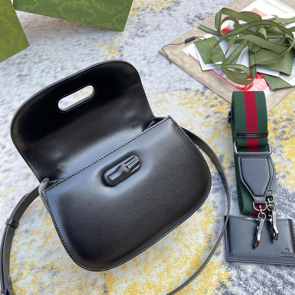 GUCCI BAMBOO 1947 JUMBO GG SMALL TOP HANDLE BAG