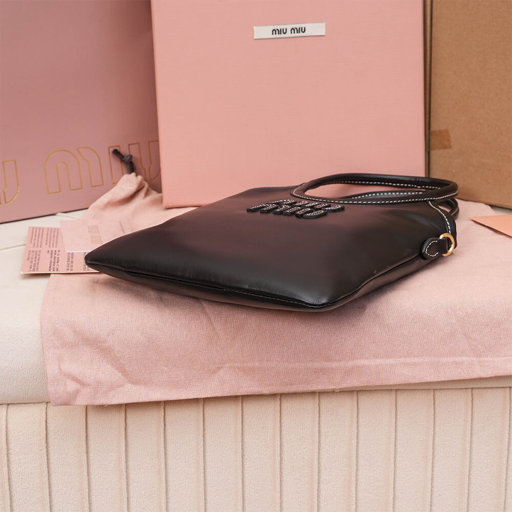 MIUMIU MINI IVY leather handbag(HIGH-END GRADE)