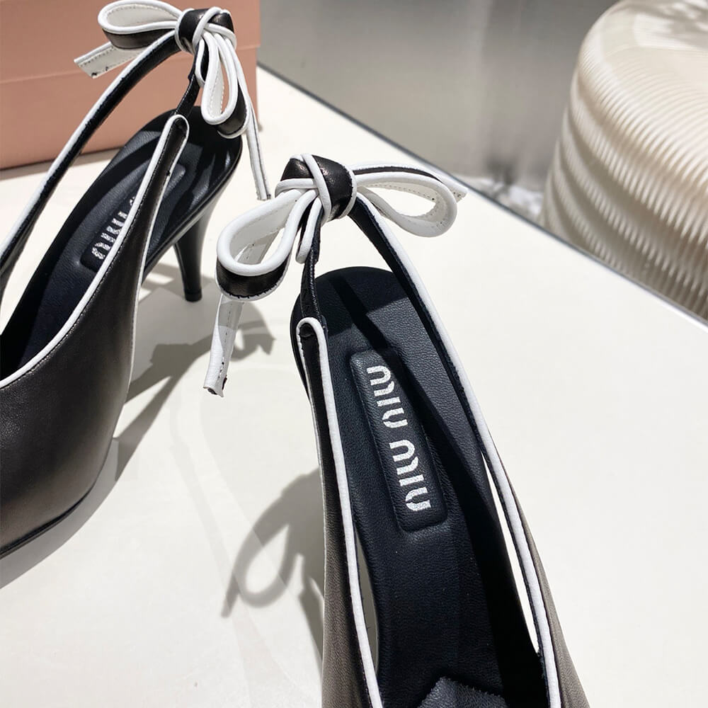 MiuMiu Nappa leather slingback pumps