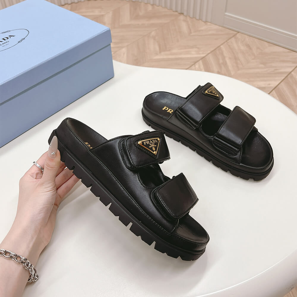 PRADA Nappa leather slides