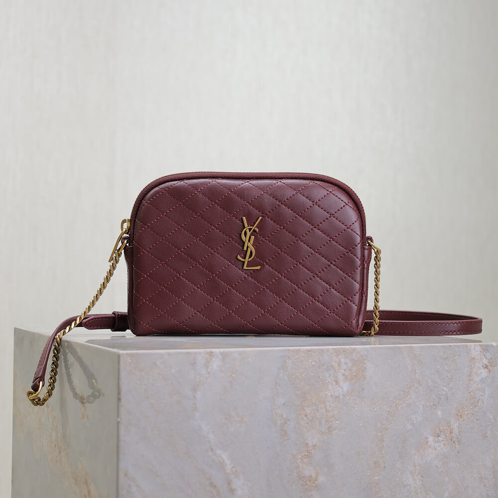 YSL Gaby zipped pouch in quilted lambskin(HIGH-END)