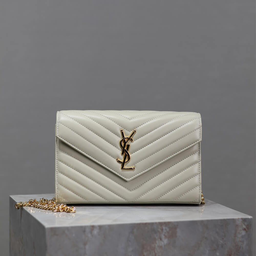 YSL cassandre chain wallet in lambskin