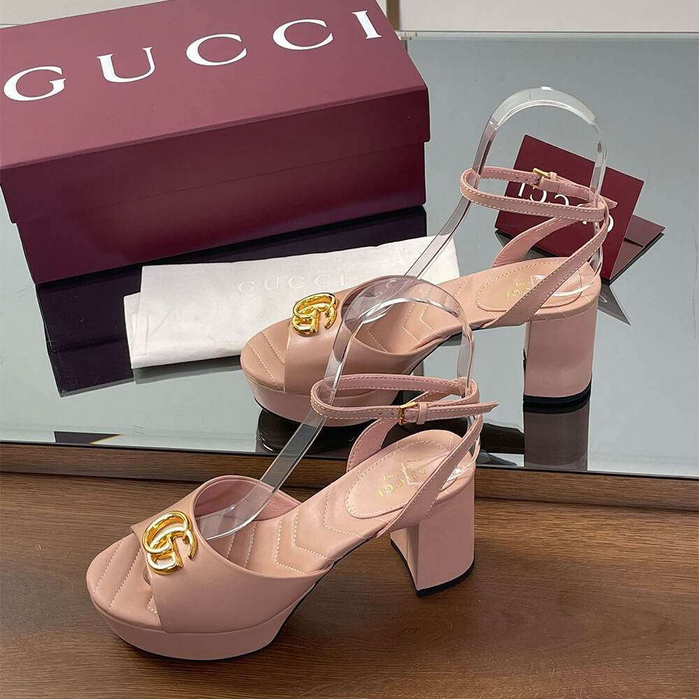 GUCCI Women s platform sandal with Double G