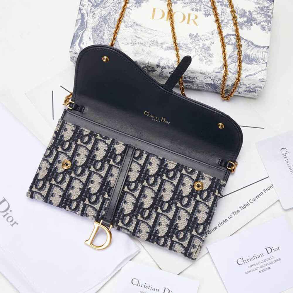 Dior LONG SADDLE WALLET WITH CHAIN