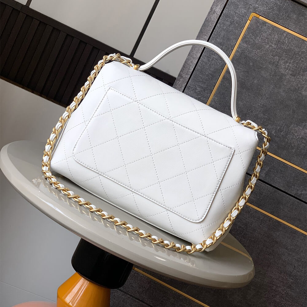 Chanel Large Flap Bag With Top Handle(HIGH-END GRADE)