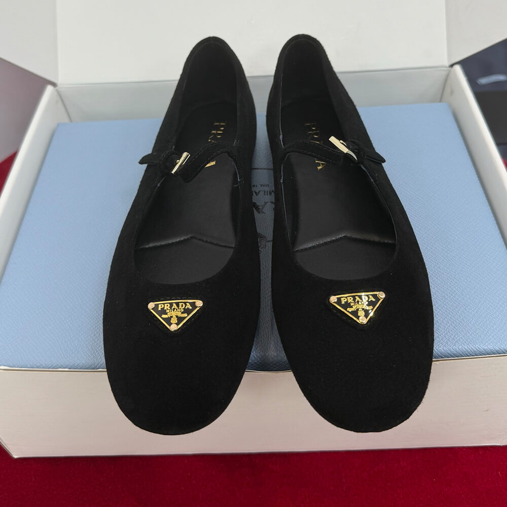 PRADA Suede ballerinas
