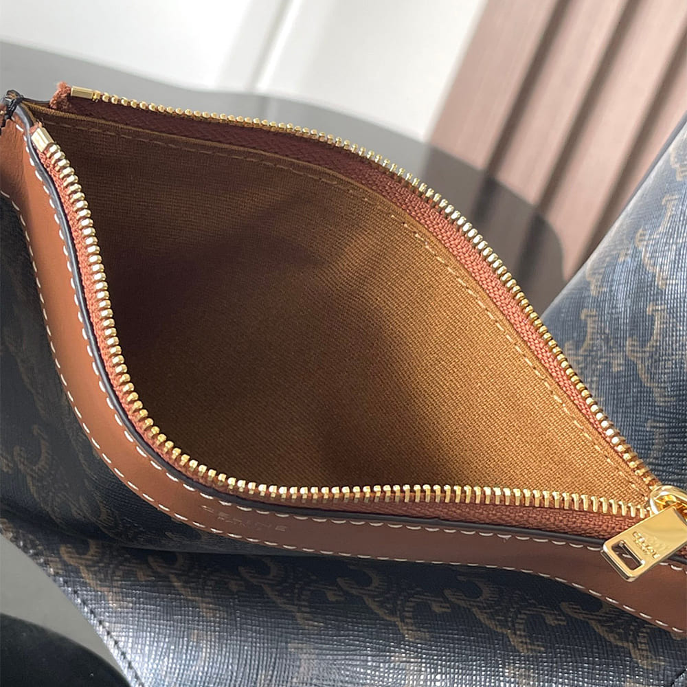 Celine SOFT SHOPPER BAG IN Triomphe Canvas and Calfskin