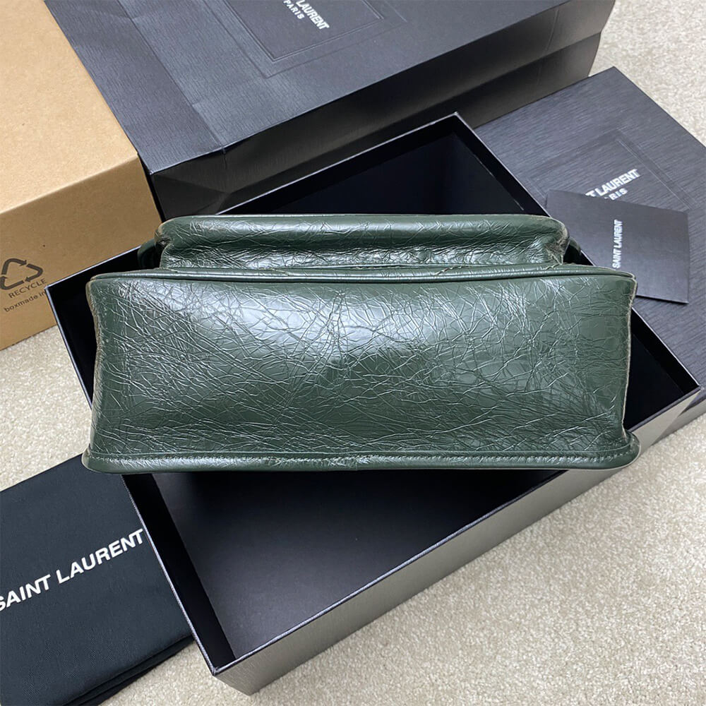 YSL NIKI MEDIUM IN CRINKLED VINTAGE LEATHER(HIGH-END GRADE)