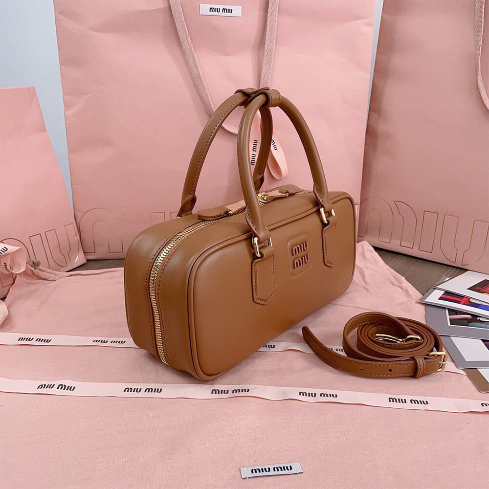 MIUMIU Large Arcadie Leather Bag(HIGH-END GRADE)