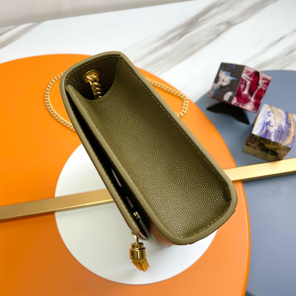 YSL kate medium tassel in grain de poudre embossed leather