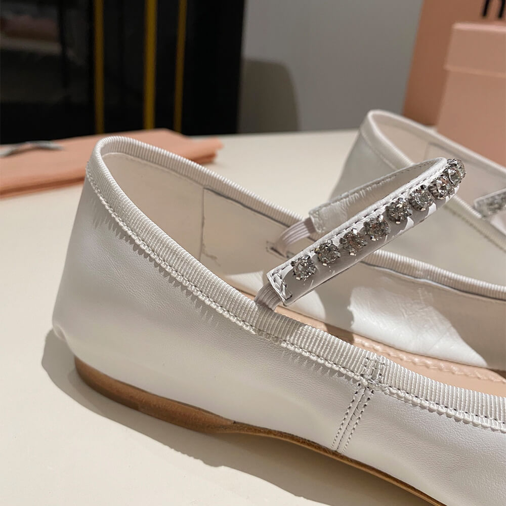 MiuMiu Leather ballerinas