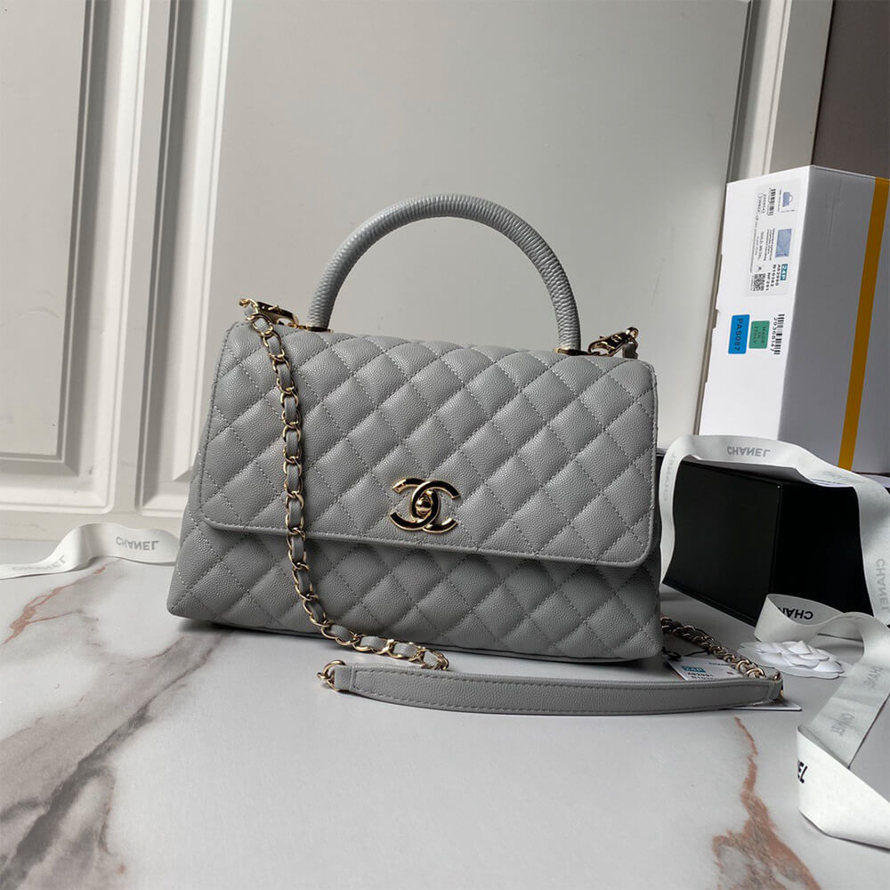 CHANEL Large Flap Bag With Top Handle(high-end grade)
