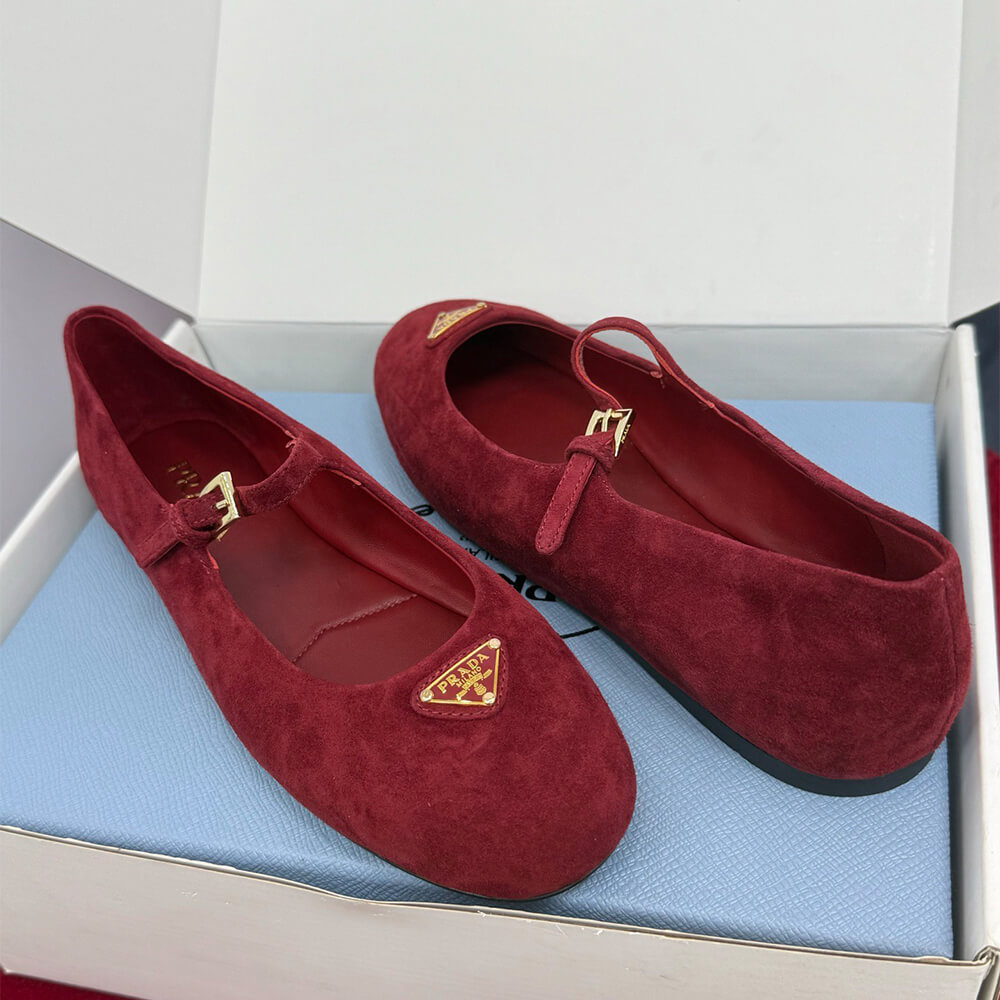 PRADA Suede ballerinas